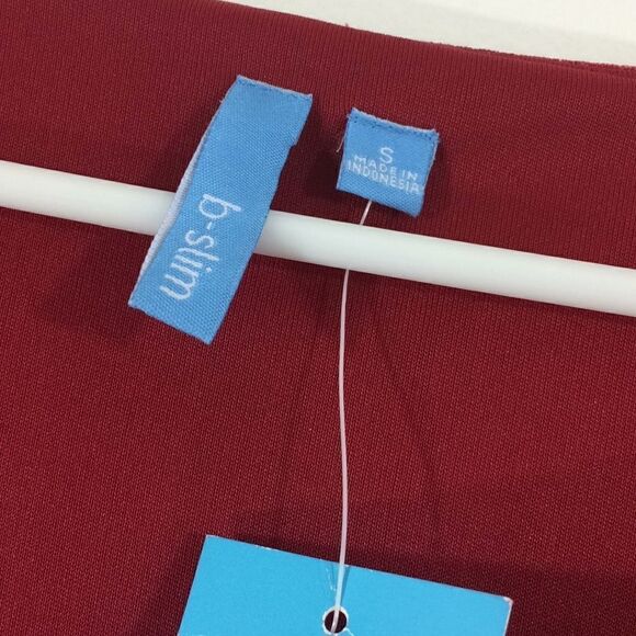 BSlim red faux velvet dress w/interior shapewear-S - Picture 6 of 8